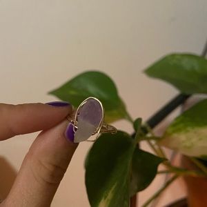 gorgeous gold February wire ring